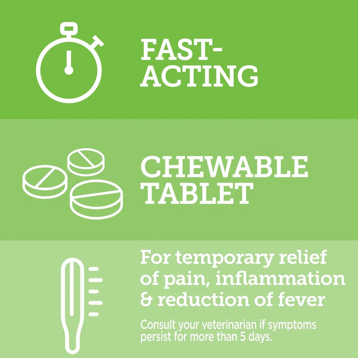 Vetality Canine Aspirin – Liver - Flavored Chewable Tablets – Temporary Relief for Aches, Inflammation, and Fever in Dogs - TVB3U - Small to Medium Dogs (120 mg) - Liver - 75 ct - 3