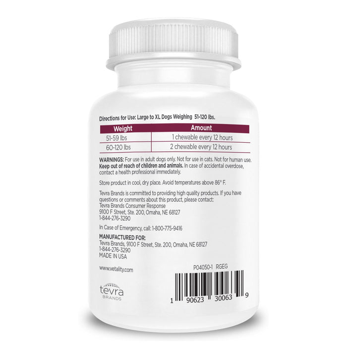Vetality Canine Aspirin – Liver - Flavored Chewable Tablets – Temporary Relief for Aches, Inflammation, and Fever in Dogs - TVB3V - Large to XLarge Dogs (300 mg) - Liver - 120 ct - 10