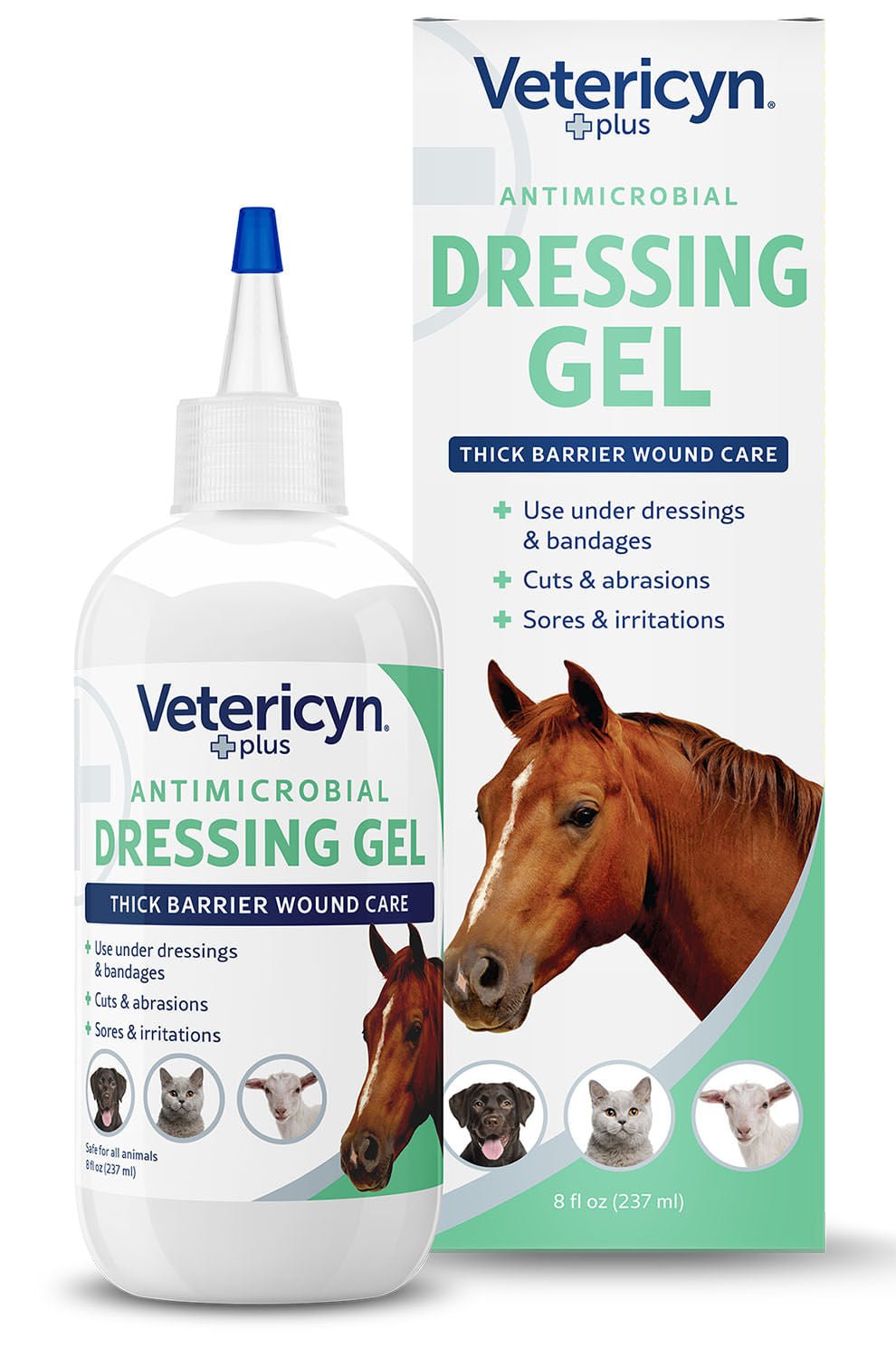Vetericyn Plus Antimicrobial Dressing Gel for Animals, 8 oz โ Jeffers