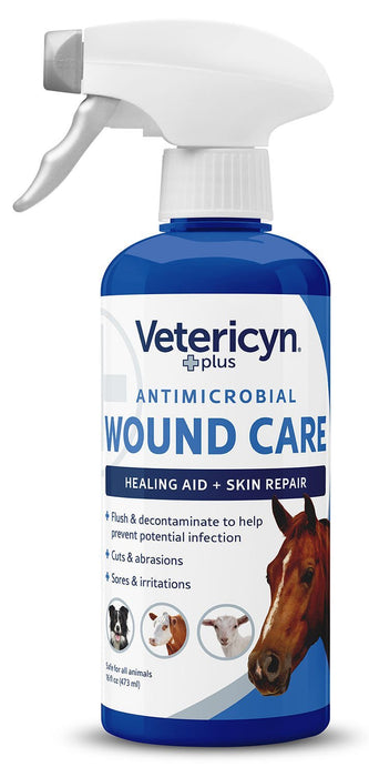 Vetericyn Plus Antimicrobial Wound & Skin Care Spray - LANE1 - 16 oz - 8