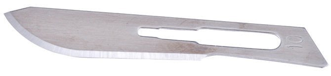 Veterinary Scalpels & Blades – Stainless Steel Handles with Carbon Steel Blades - HLB1 - 10 Blade - 1 ct - 4