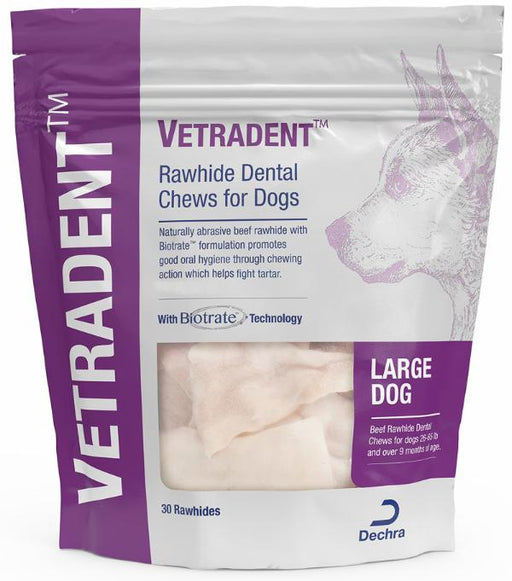 Vetradent Beef Rawhide Dental Chews for Dogs - 018DP-53630 - Large - Beef and Chicken - 1