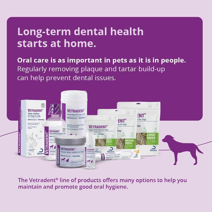 Vetradent Veggie Dental Chews for Dogs – Plaque & Tartar Control, Fresh Breath, Daily Oral Care Treats - DECD2 - Small (5 - 20 lbs) - 30 ct - 5