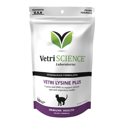 Vetri Lysine Plus for Cats, 120 Bite - Sized Chews - Jeffers - Animal Health & Wellness > Vitamins & Supplements