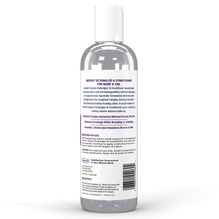 Vetrolin Detangler & Conditioner for Horse Manes & Tails, 12 oz - FAVD - 2