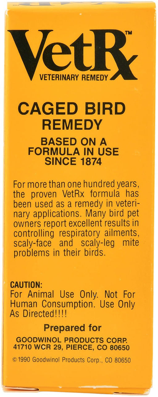 VetRx Caged Bird Remedy, 2 oz - Jeffers - Animal Health & Wellness > Breathing & Respiratory