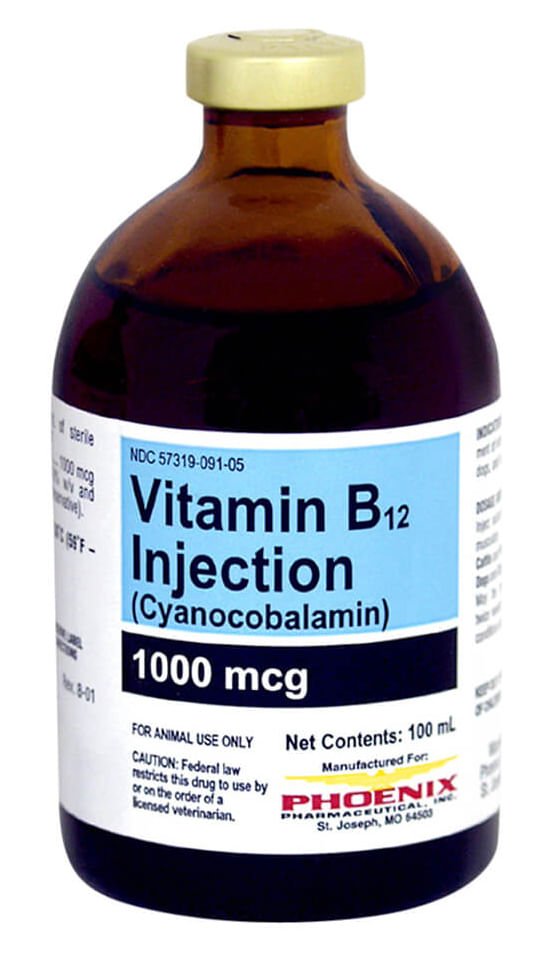 Vitamin B-12 Injectable for Horses, Dogs and Cats Jeffers Vitamin B-12 Injectable for Horses, Dogs and Cats Jeffers
