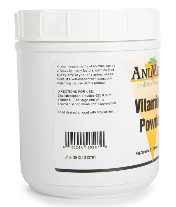 AniMed Vitamin E Powder For Horses - 2.5 Pound Supplement For Equine Health