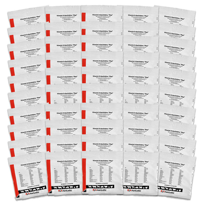 Vitamins & Electrolytes PLUS for Livestock, 4 oz - A2V5-50PK - 4 oz - 50 ct - 5