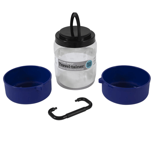 Vittles Vault Travel - Trainer Complete Pet Feeding System - DKXZ - Blue - 2