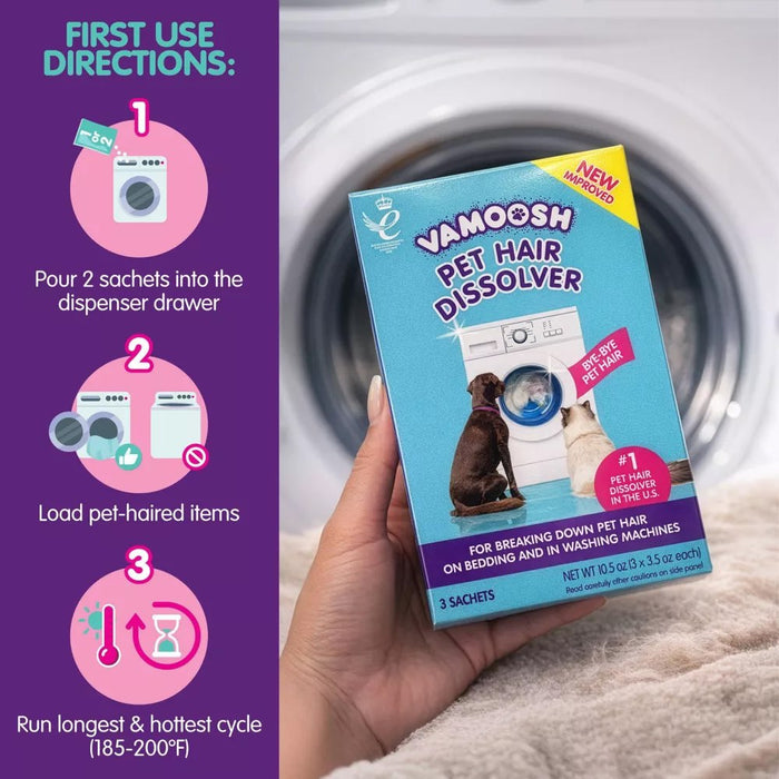 Vamoosh Pet Hair Dissolver for Laundry, Dog & Cat Hair