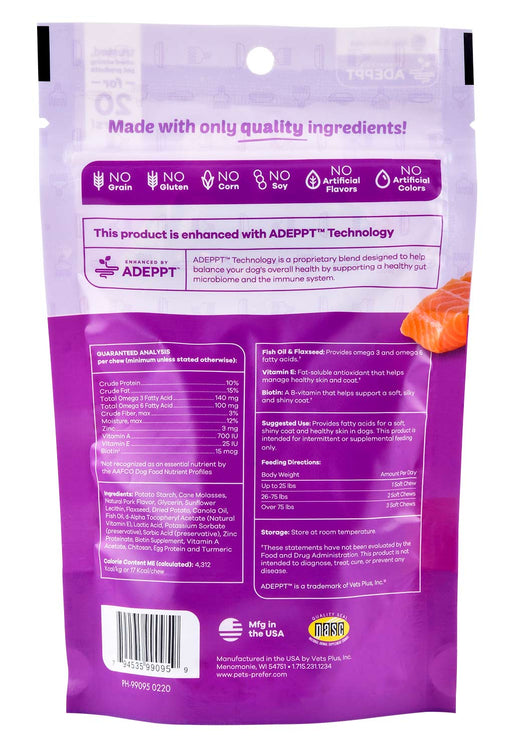 PetsPrefer Skin & Coat Soft Chews w/ ADEPPT -   