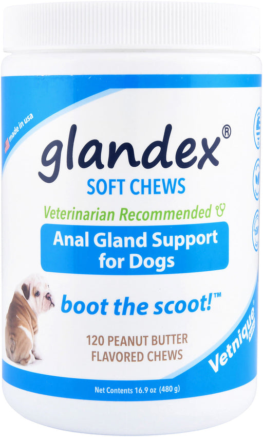 Glandex Soft Chews for Dogs, Peanut Butter - 120 ct Glandex Soft Chews, Peanut Butter  