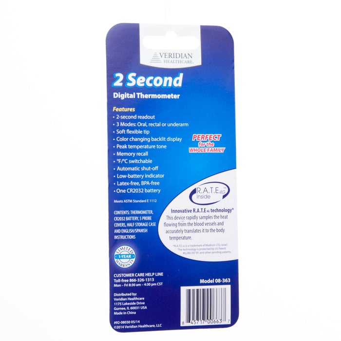 2-Second Digital Thermometer -   