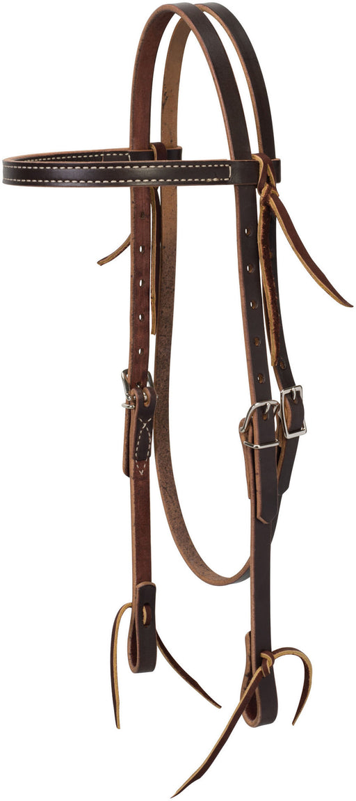 Weather Turquoise Cross Skirting Leather Browband Horse Headstall - Dark  