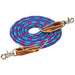 Weaver Poly Roper Reins, 5/8" x 8' - Dazz.Bl/Br.Rose/Turq  