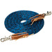 Weaver Poly Roper Reins, 5/8" x 8' - Bl.Moon/Md.Sky/WldFl  