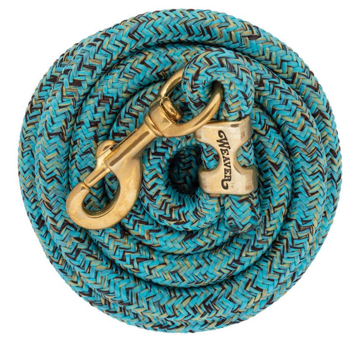 Weaver 10' Mosaic Poly Lead Rope with Bolt Snap - Turquoise/Brown/Tan  