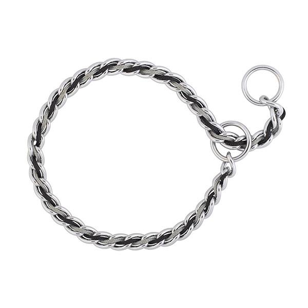 Terrain D.O.G. Laced Chain Slip Collar - Gray & Black 3.5 mm x 20" 