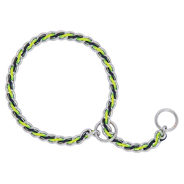 Terrain D.O.G. Laced Chain Slip Collar - Lime & Navy 3.5 mm x 20" 