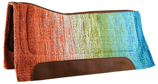 Synergy Contoured Performance Mojave Saddle Pad - Green/Orange  