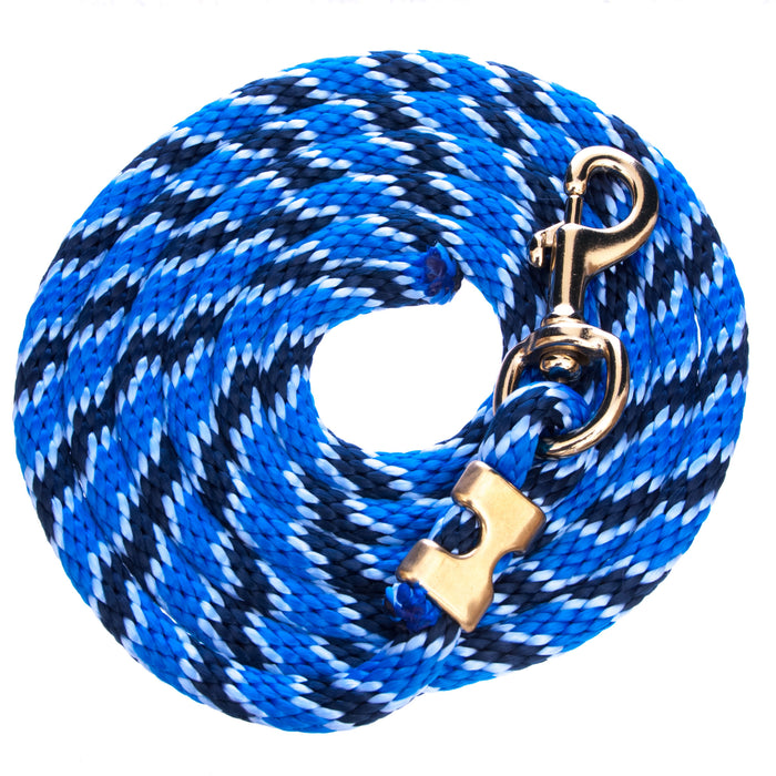 Poly Twisted Lead Ropes,  10' - Navy/Royal/Sky Blue  