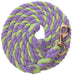 Weaver Colored Cotton Lead Ropes with Solid Brass Snap, 10' L - Lime/Lavender  