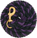 Weaver Colored Cotton Lead Ropes with Solid Brass Snap, 10' L - Purple/Black  