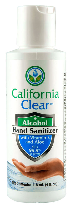 California Clear Hand Sanitizer Gel - Case of 12 California Clear 4 fl oz Hand Sanitizer Gel  