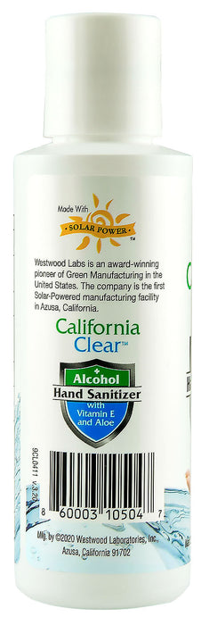 California Clear Hand Sanitizer Gel - Case of 12 California Clear 4 fl oz Hand Sanitizer Gel  