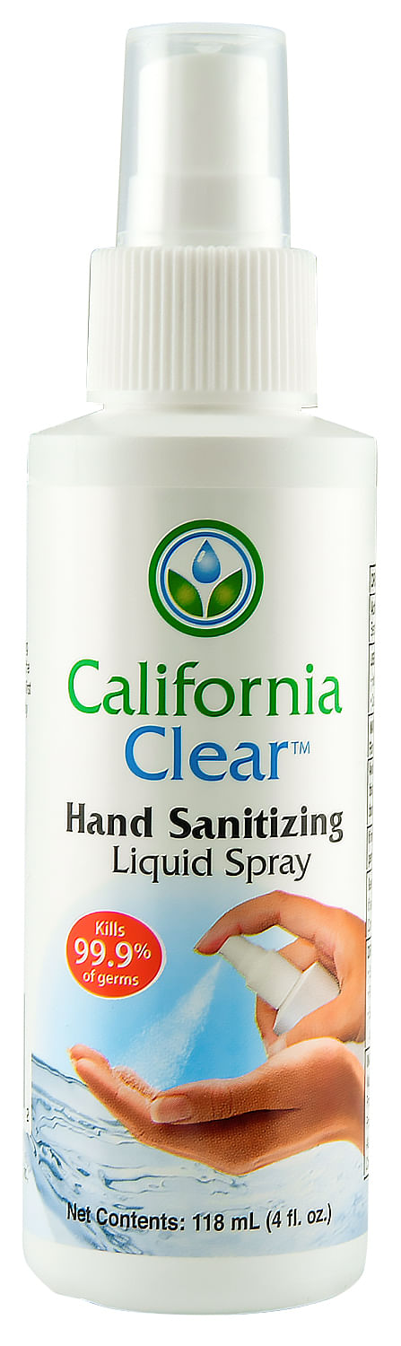 California Clear Liquid Hand Sanitizer Spray - 4 oz California Clear Hand Sanitizer Liquid Spray  