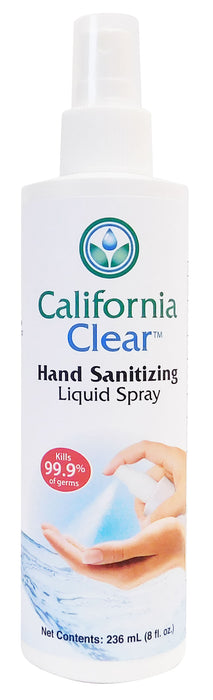 California Clear Liquid Hand Sanitizer Spray - 8 oz California Clear Liquid Hand Sanitizer Spray  