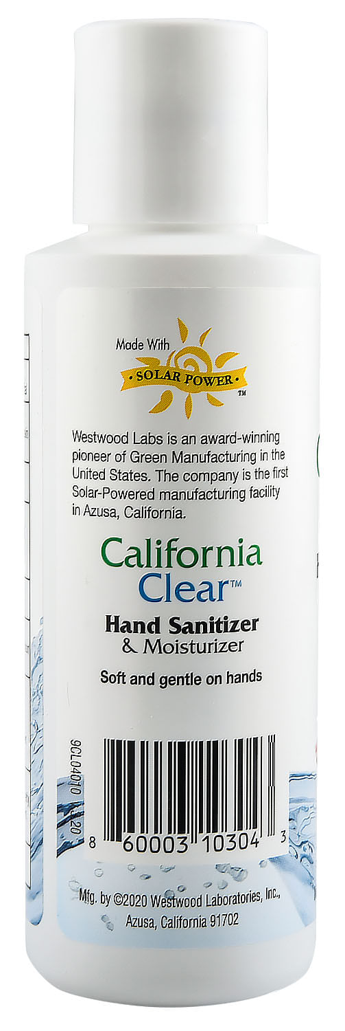 California Clear Hand Sanitizer Lotion - 4 oz California Clear Hand Sanitizer Lotion  