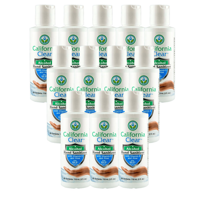 California Clear Hand Sanitizer Gel - Case of 12 California Clear 4 fl oz Hand Sanitizer Gel  