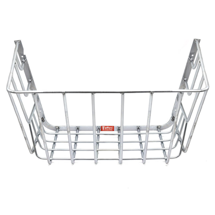 Wall Mount Metal Hay Rack for Horses - IA1B - Silver - 31" x 20" x 16" - 2