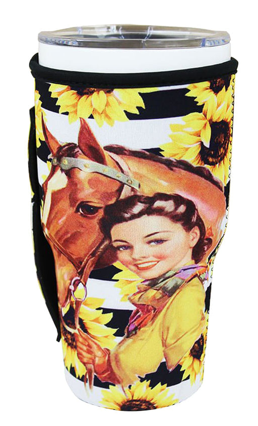 32 oz Tumbler Koozie - Retro CG/Sunflower  