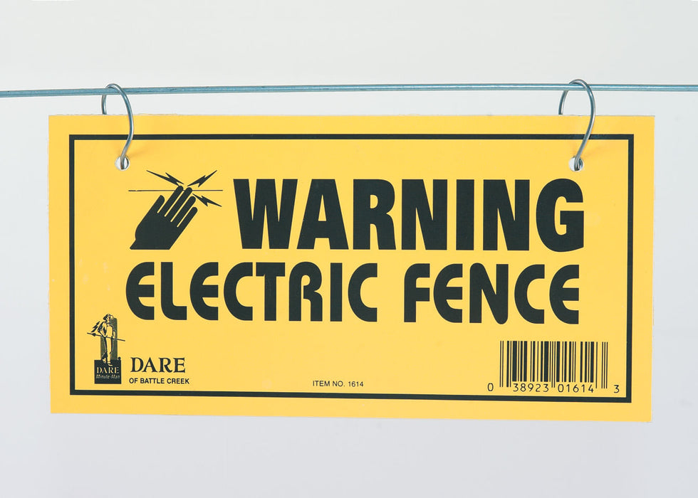 Electric Fence Warning Signs, pack of 3 -   