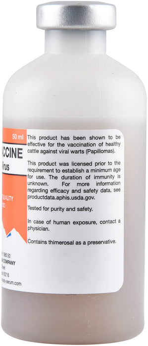 Wart Vaccine for Cattle - C8W1 - 50 mL - 4