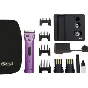 Wahl Arco Clipper with 5-in-1 Blade, Purple w/ Paw Prints -   