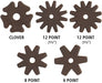 Weaver Replacement Spur Rowels, pair - 1-1/4in d 6-point  