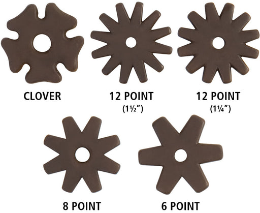 Weaver Replacement Spur Rowels, pair - 1in d 8-point  