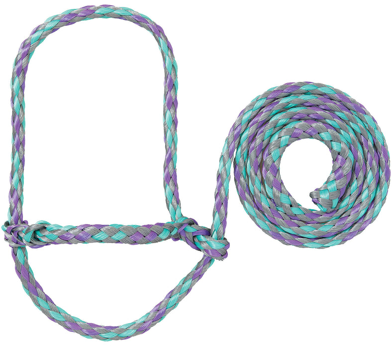 Weaver Leather Sheep & Goat Poly Rope Halter - Gray/Lavender/Mint  