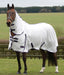 WeatherBeeta ComFiTec Essential Mesh II Fly Sheet with Combo Neck - Breathable Mesh Horse Sheet for Summer & UV Protection - 0V5JV - White/Maroon/Gray - 66 in - 7