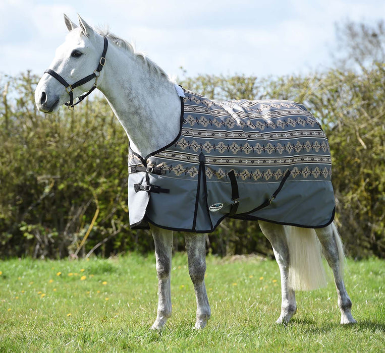 WeatherBeeta ComFITec Essential Standard Neck, Medium, Grey Navajo - Jeffers - Horse Supplies > Horse Blankets & Sheets