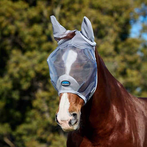 WeatherBeeta ComFITec Fine Mesh Fly Mask with Ears for Horses, Grey - KOBB2 - Grey - XXSmall - 1