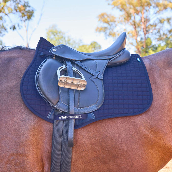 WeatherBeeta Prime Air - Tec All Purpose Equine Saddle Pad for English Riding - KOAFZ - Navy - Large - 16