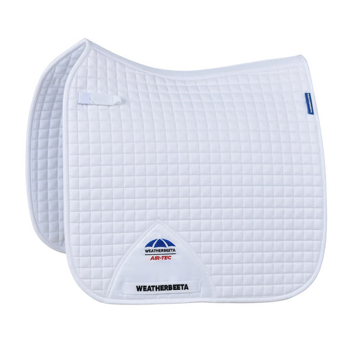 WeatherBeeta Prime Air - Tec Dressage Equine Saddle Pad for English Riding - KOAGN - White - Large - 18