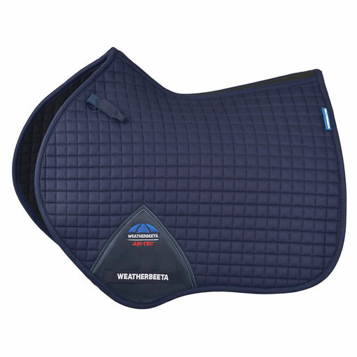 WeatherBeeta Prime Air - Tec Jump Shaped Equine Saddle Pad for English Riding - KOAH4 - Navy - Large - 16