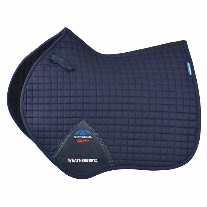 WeatherBeeta Prime Air - Tec Jump Shaped Equine Saddle Pad for English Riding - KOAH4 - Navy - Large - 16