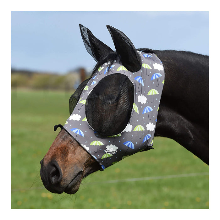 Weatherbeeta Stretch Bug Eye Saver Horse Fly Mask with Ears - KO1QF - Umbrella - Full - 3